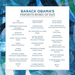 Barack obama's best songs of 2023.[FULL LIST]